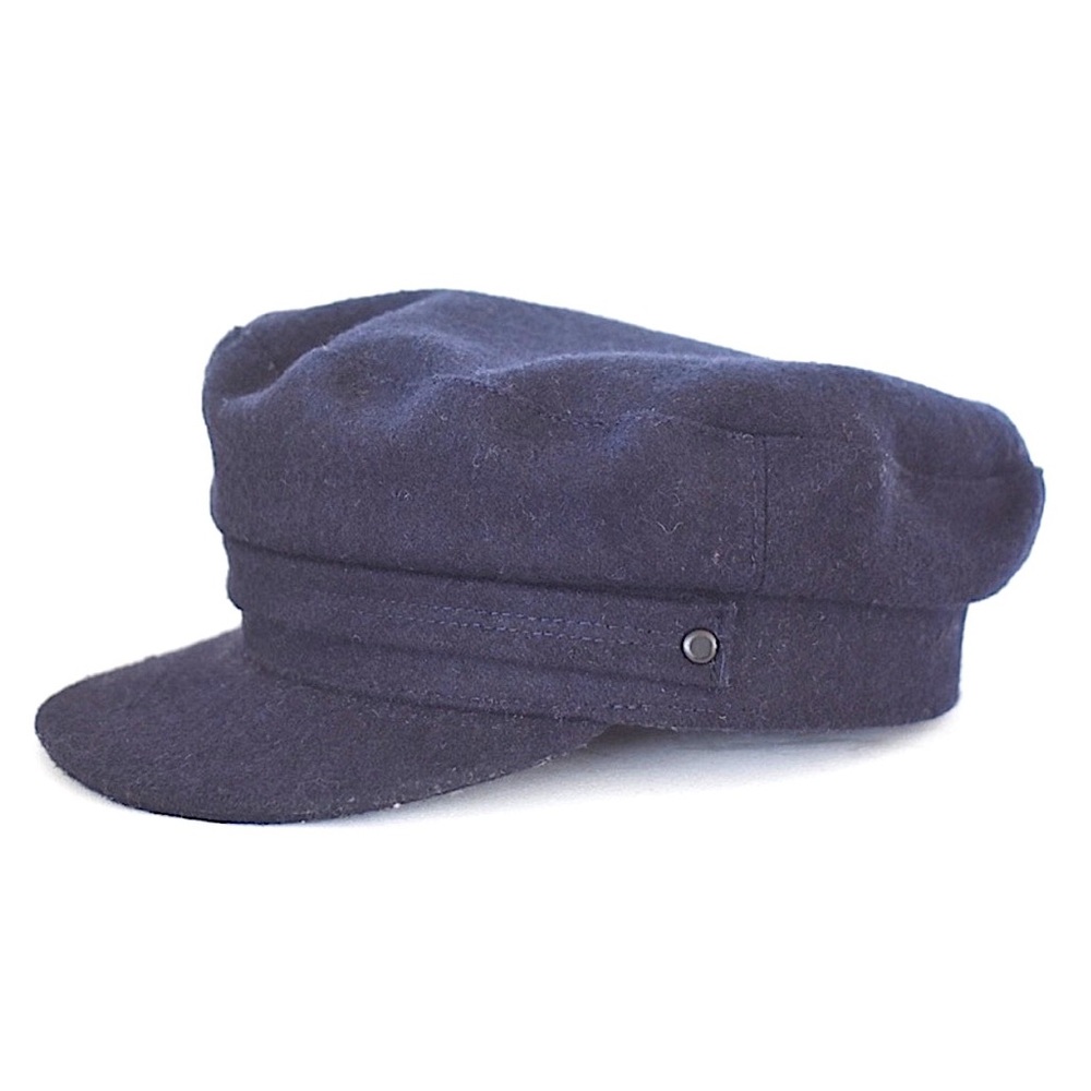Wilfred Free wool blend conductor cap blue sz M/L